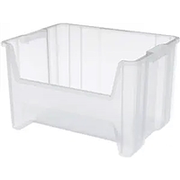 Akro-Mils 13-017 Storage Bin, Hopper Front, White