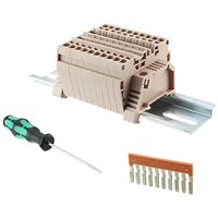 SC-PYK American Electrical, â€‹Safe Circuit, 10 Position PYK Easy Insertion Terminals on 5", TS 35mm DIN Rail, 20 Ampâ€‹, Screwdriver & Jumper Bar Included