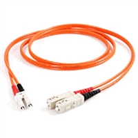 810-L32-006 Quiktron Legrand Fiber Optic Jumper Cable, SC to LC Duplex 62.5&micro;m Multimode PVC - 2 Meters (6.56')