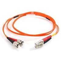 810-L12-003 Quiktron Legrand Fiber Optic Jumper Cable, ST to LC Duplex 62.5&micro;m Multimode PVC - 1 Meter (3.28')