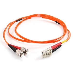 810-L12-006 Quiktron Legrand Fiber Optic Jumper Cable, ST to LC Duplex 62.5&micro;m Multimode PVC - 2 Meters (6.56')