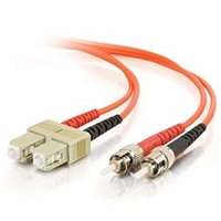810-132-009 Quiktron Legrand Fiber Optic Jumper Cable, ST to SC Duplex 62.5&micro;m Multimode PVC - 3 Meters (9.84')