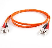 810-112-006 Quiktron Legrand Fiber Optic Jumper Cable, ST to ST Duplex 62.5&micro;m Multimode PVC - 2 Meters (6.56')