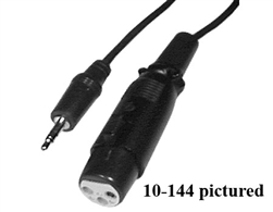 Calrad 10-145RT-1 Female XLR to 3.5mm Stereo Right Angle Plug 1' Long