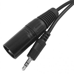 Male XLR to 3.5mm Stereo Plug 1' Long Calrad 10-147-1