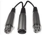 Calrad 10-150A XLR "Y" cable, one male to two females.High quality 8mm 'OFC' version of 10-150.
