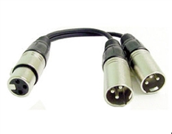 Calrad 10-151 XLR "Y" Cable w/ 1 Female to Dual Males