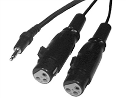 Calrad 10-152 XLR "Y" Cable w/ Dual 3-Pin Females to One 3.5mm Stereo Plug 6' Long