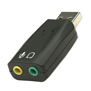 USB Adapter, Stereo Audio Output and Microphone Input Via USB - Calrad Electronics 10-39