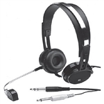 Calrad 15-144 Professional Stereo Headphones w/ Boom Microphone