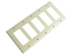 Calrad 28-116P-5 5 Position Gang Wall Plate - Ivory