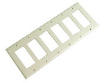 Calrad 28-116P-6 6 Position Gang Wall Plate - Ivory