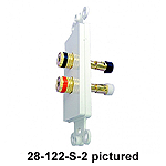 Calrad 28-122-S-2 Gold Decora Style Push Button Speaker Binding Posts White - 2 Posts