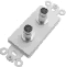 Calrad 28-154 6 Pin Mini Din Dual Feed Thru Jacks, Decora Plate