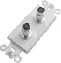 Calrad 28-154 6 Pin Mini Din Dual Feed Thru Jacks, Decora Plate