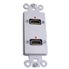 Calrad 28-167-LP HDMI to HDMI Dual Feed-Thru Decora Wall Plate - Low Profile