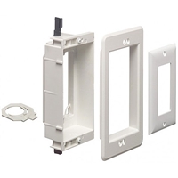 Recessed Single Gang Combo Box, White  | Calrad Electronics 28-LVU1W