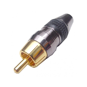 RCA Plug, Gold plated, 75 ohm, for 6mm cable Calrad Electronics 30-289