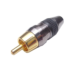 Calrad 30-290 Gold plated 75 ohm RCA Plug for 8mm cable