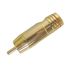 Calrad 30-298G-Color Gold Plated Solderless RCA Plug for 8mm Cable.
