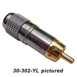 Calrad 30-302-Color Gold RCA Connector 8mm w/Colored Band