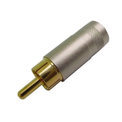 Calrad 30-308 Pro RCA Plug Solid Pin Nickel Barrel