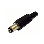 Calrad 30-373-P Coax power plug - 2.1 mm I.D. 5.5mm O.D. 9.5 mm long. .15" cable opening w/Strain Relief