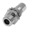 RCA Feed Thru Jack, 3/8", Nickel Plated, Black Insert | Calrad Electronics 30-410-3/8-BK