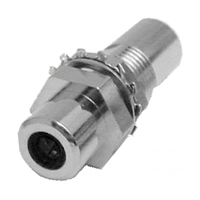 RCA Feed Thru Jack, 3/8", Nickel Plated, Black Insert | Calrad Electronics 30-410-3/8-BK