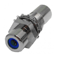 RCA Feed Thru Jack, 3/8", Nickel Plated, Blue Insert | Calrad Electronics 30-410-3/8-BU