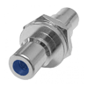 RCA Feed Thru Jack, 1/2", Blue Insert | Calrad Electronics 30-410-BU