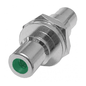 RCA Feed Thru Jack, 1/2", Green Insert | Calrad Electronics 30-410-GN