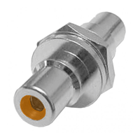 RCA Feed Thru Jack, 1/2", Orange Insert | Calrad Electronics 30-410-OR