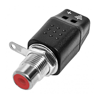 RCA Jack to Terminal Block, Red Insert | Calrad Electronics 30-410-T-RD