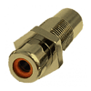 RCA Feed Thru Jack, Gold Plated, 3/8", Orange Insert | Calrad Electronics 30-410G-3/8-OR