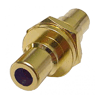 RCA Feed Thru Jack, Gold Plated, 1/2", Black Insert | Calrad Electronics 30-410G-BK