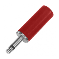 Calrad Electronics 30-416-RD 3.5mm Mono Plug with Red Plastic Barrel