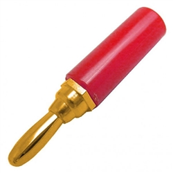 Calrad 30-443G Gold Banana Plug Red Housing