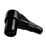 Calrad 30-527-BK 3 Pin Male XLR Right Angle Plug Black