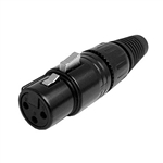 Calrad 30-528-BK 3 Pin XLR Female Plug Black