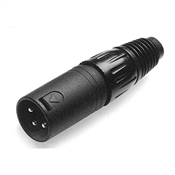 Calrad 30-529-BK 3 Pin XLR Male Plug Black
