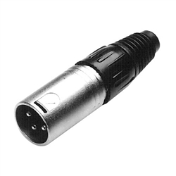 Calrad 30-529-SL 3 Pin XLR Male Plug - Silver