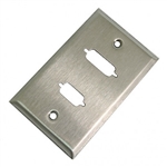 Calrad 30-574 VGA-DVI Stainless Steel Blank Wallplate