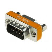 Null Modem Adapter, 9 pin, Male to Female RS-232 | 30-582-NULL Calrad Electronics
