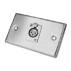 Calrad 30-595 Single XLR Female Steel Plate