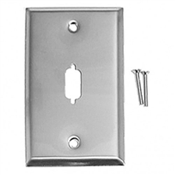 Calrad 30-597 Stainless Steel wallplate with HD-DB15 Cutout