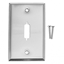 Calrad 30-598 Stainless Steel wallplate with Wide DB15 Cutout