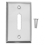 Calrad 30-599 Stainless Steel wallplate with 25 Pin 'D' Cutout