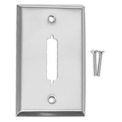 Calrad 30-599 Stainless Steel wallplate with 25 Pin 'D' Cutout