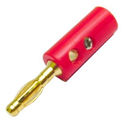 Calrad 30-600-RD Gold Banana Plug Red Housing 2/pkg